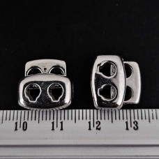 Стопор металізований овальний 15мм, срібло | furnitura.com.ua