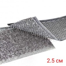 липучка 2,5 см х 25 м/К - сіра | furnitura.com.ua