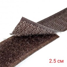 липучка 2,5 см х 25 м/К - коричнева | furnitura.com.ua