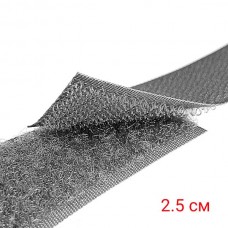 липучка 2,5 см Dost №182 т.сіра х 25 м  | furnitura.com.ua