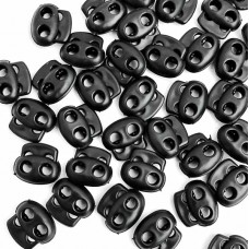 стопор плоский овальний D20мм  - чорний  | furnitura.com.ua