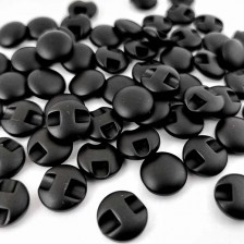 Пуговица блузочная матовая черная 16 L, 100 шт