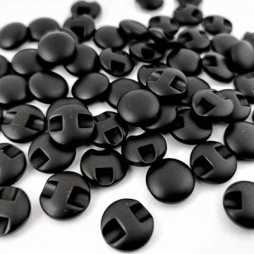 Пуговица блузочная матовая черная 16 L, 100 шт - furnitura.com.ua