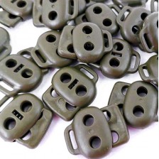 стопор плоский овальный D20мм - хаки (1000 шт) ПРИШИВНОЙ