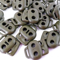 стопор плоский овальний D20мм - хакі (1000 шт) ПРИШИВНИЙ | furnitura.com.ua