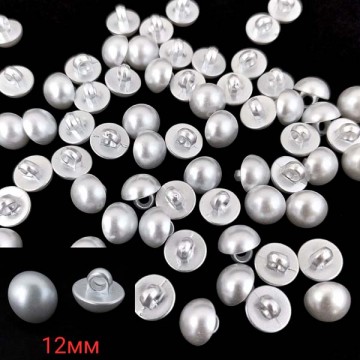 пуговица жемчужина белая, 12 мм - furnitura.com.ua