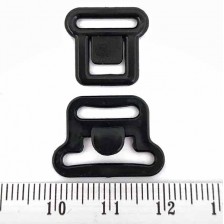 Регулятор для бретель, відстібний чорний, 10 шт