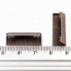 наконечник зажим плоский  20 мм, антик, 500 шт | furnitura.com.ua