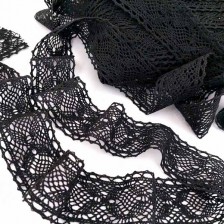 Мереживо кроше чорне , шир 4 см МУ-153 100 ярд