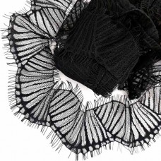 Кружево Zira шантильи, черное 7 см | furnitura.com.ua