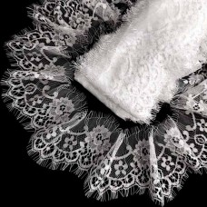 Кружево Zira шантильи, белое 9 см, арт А311 | furnitura.com.ua