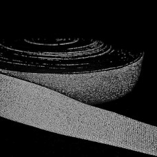 Резинка чорна+люрекс, 4 см | furnitura.com.ua