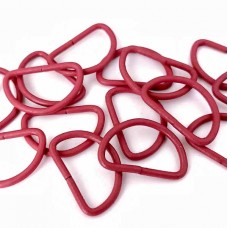 Полукольцо с эмалью малиновое, 25мм  | furnitura.com.ua