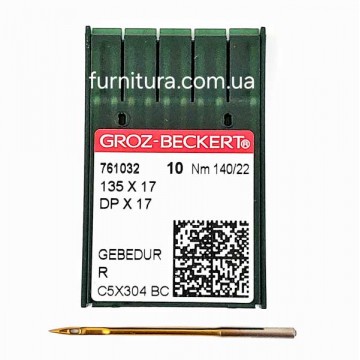 Голка Groz-beckert DРх17 №140 Gebedur - furnitura.com.ua