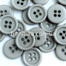 пуговица F L24/4 уд, серо-зеленая, уп. 500 шт