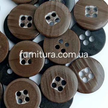 пуговица F L23/4 уд, коричневая №2000, уп.500 шт - furnitura.com.ua