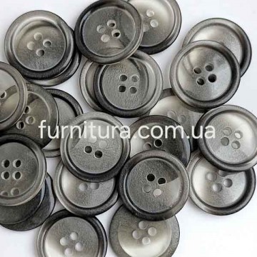 гудзик F L32/4 уд, сіра напівпрозора меланж, уп.100 шт - furnitura.com.ua