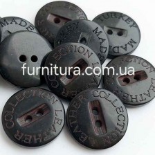 пуговица F L32/2 уд, коричневая Leather collection, уп.100 шт