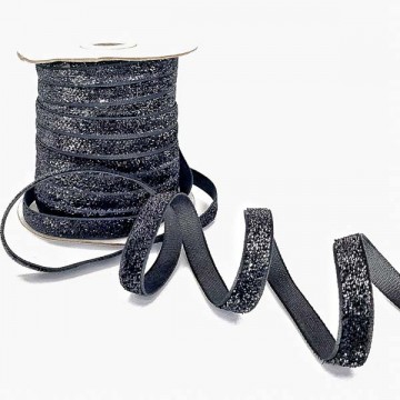 лента бархатная 1см + люрекс - furnitura.com.ua