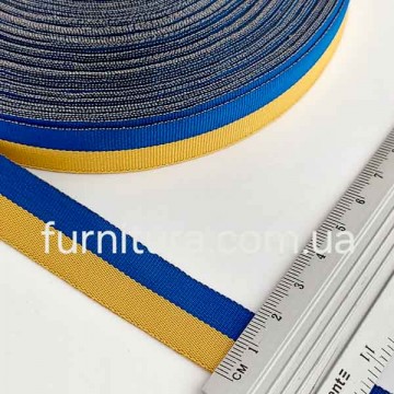 Лента репс 1,8 см флаг Украини, 45 м - furnitura.com.ua