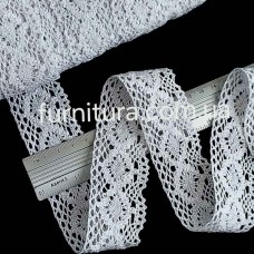 Мереживо Кроше біле, ширина 4 см  5023 | furnitura.com.ua