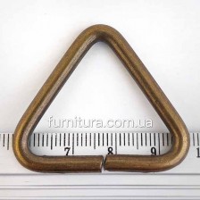 Треугольник мет. 3 см, антик, (100 шт)