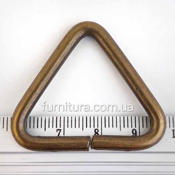 Треугольник мет. 3 см, антик, (100 шт) - furnitura.com.ua