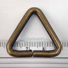 Треугольник мет. 2.5 см, антик, (100 шт) | furnitura.com.ua