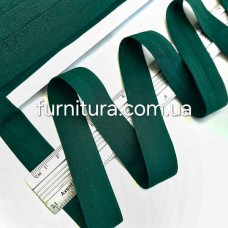Резинка бейка темно-зеленая (матовая), 20 мм  | furnitura.com.ua