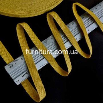 тасьма х/б (кіперна) 10 мм, гірчична - furnitura.com.ua