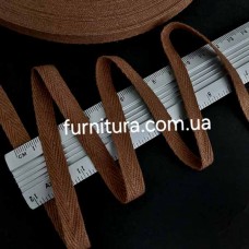 Тесьма х/б (киперная) рыжая, 10мм  | furnitura.com.ua