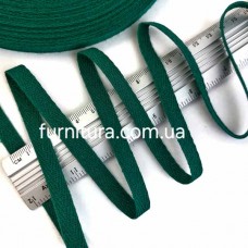 Тесьма х/б (кіперна) темно-зелена, 10мм | furnitura.com.ua