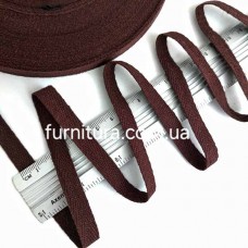 Тесьма х/б (киперная) коричневая, 10мм  | furnitura.com.ua