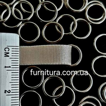 Регулятор кольцо срібло металл, 0.8 см - furnitura.com.ua