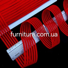 Резинка з сіткою смужкою 3 см червона (боб 23 м)  | furnitura.com.ua