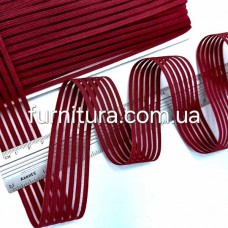 Резинка з сіткою смужкою 3 см бордо (боб 23 м)  | furnitura.com.ua