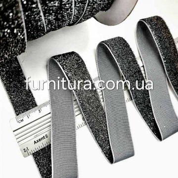 лента бархатная 2см, в боб 46 м +люрикс - furnitura.com.ua