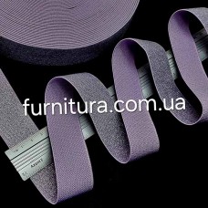 Резинка бузкова +люрекс срібло, 3 см | furnitura.com.ua