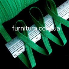 тасьма кіперна х/б 10 мм,  зелена № 5119 (200м) | furnitura.com.ua