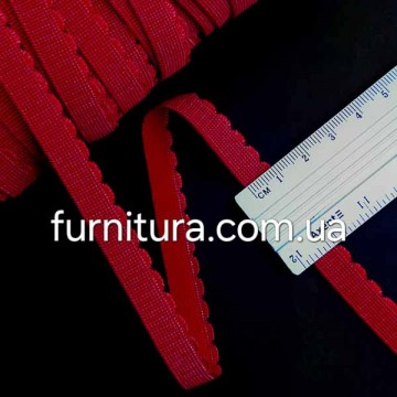 Резинка станова 1 см червона - furnitura.com.ua