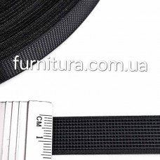 Регілін 15 мм чорний, 45 м | furnitura.com.ua