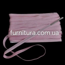 Лента туннельная 10-12 мм, цвет розовый, 46м  | furnitura.com.ua