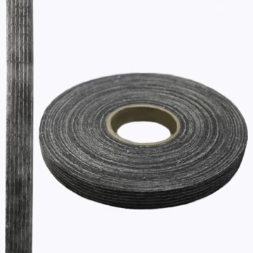 Кромка флізелінова пайова чорна, 10 мм - 100 м - furnitura.com.ua