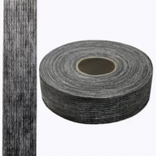 Кромка флізелінова пайова чорна, 25 мм - 100 м | furnitura.com.ua