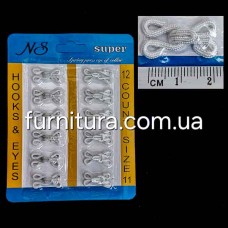 Пришивные крючки в оплетке белые, 22мм | furnitura.com.ua