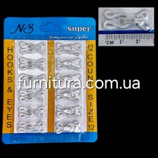 Пришивные крючки в оплетке белые, 25мм | furnitura.com.ua