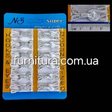 Пришивные крючки в оплетке белые, 35мм | furnitura.com.ua