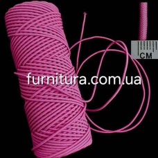 Канат-резина 3 мм боб- 100 м - рожевий неон (EL) | furnitura.com.ua