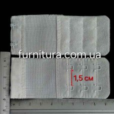 Застежка-удлинитель белая, 2 ряда х 3 петли | furnitura.com.ua