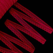 Кружево паутинка 1 см, красное